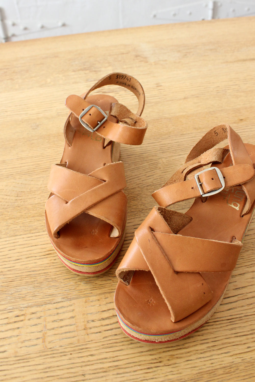Striped Leather Platforms 5