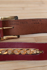Cordovan Chain Cutout Belt XS/S