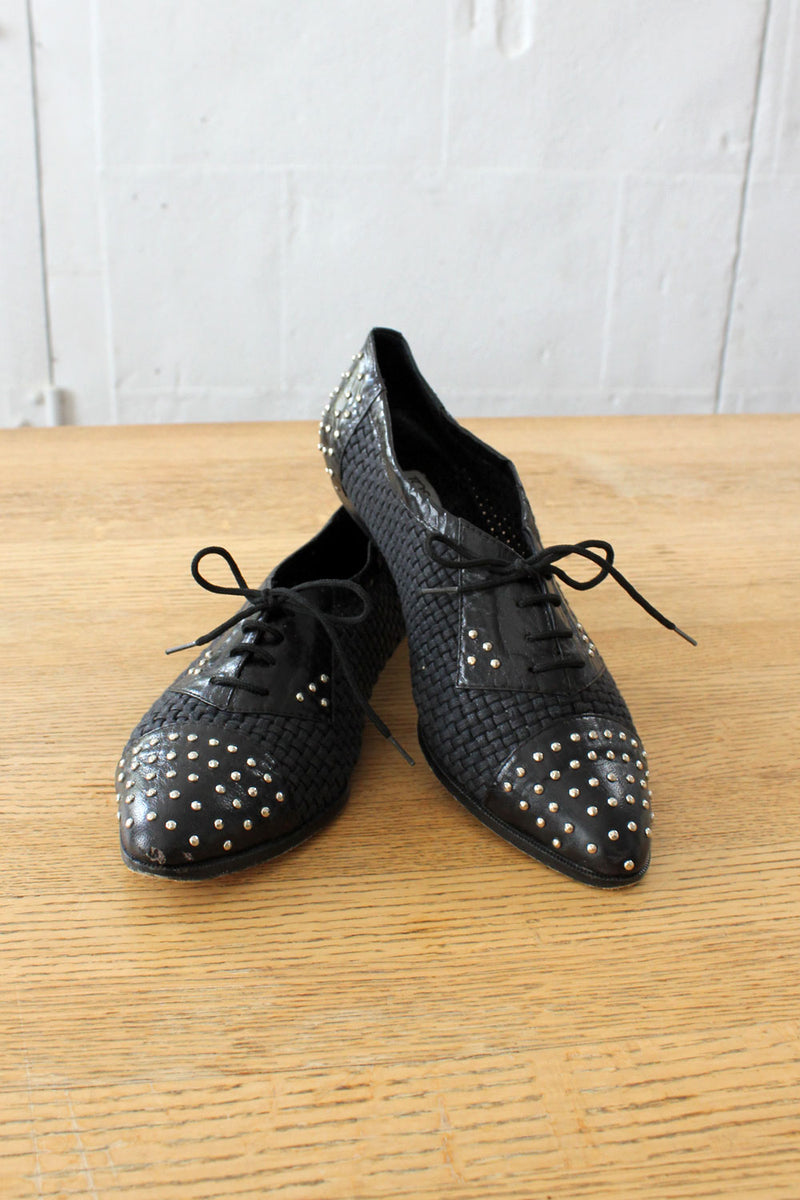Studded Woven Tosoni Shoes 8 1/2