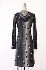 Hooded Graphic Print Dress S-S/M