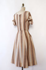 Metallic Bronze Taffeta Bow Dress L