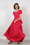 Magenta Moiré Rosette Gown XS/S