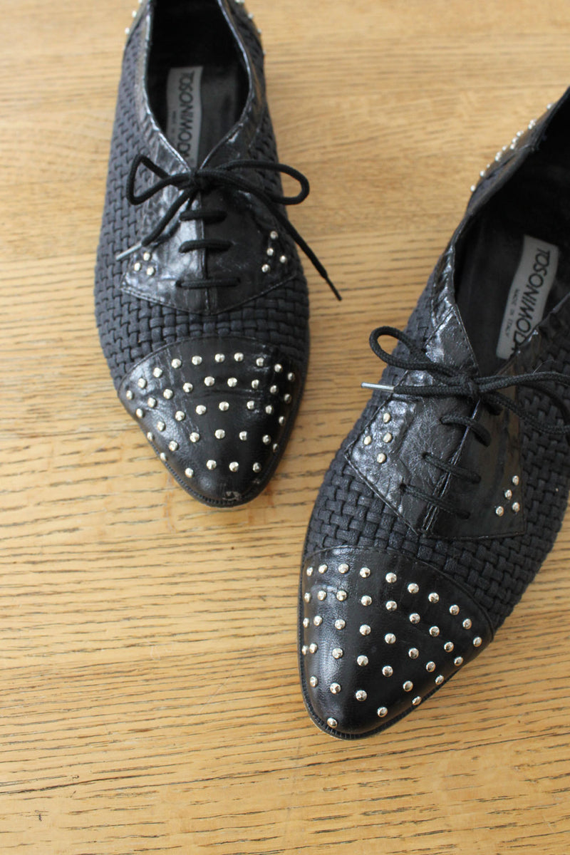 Studded Woven Tosoni Shoes 8 1/2