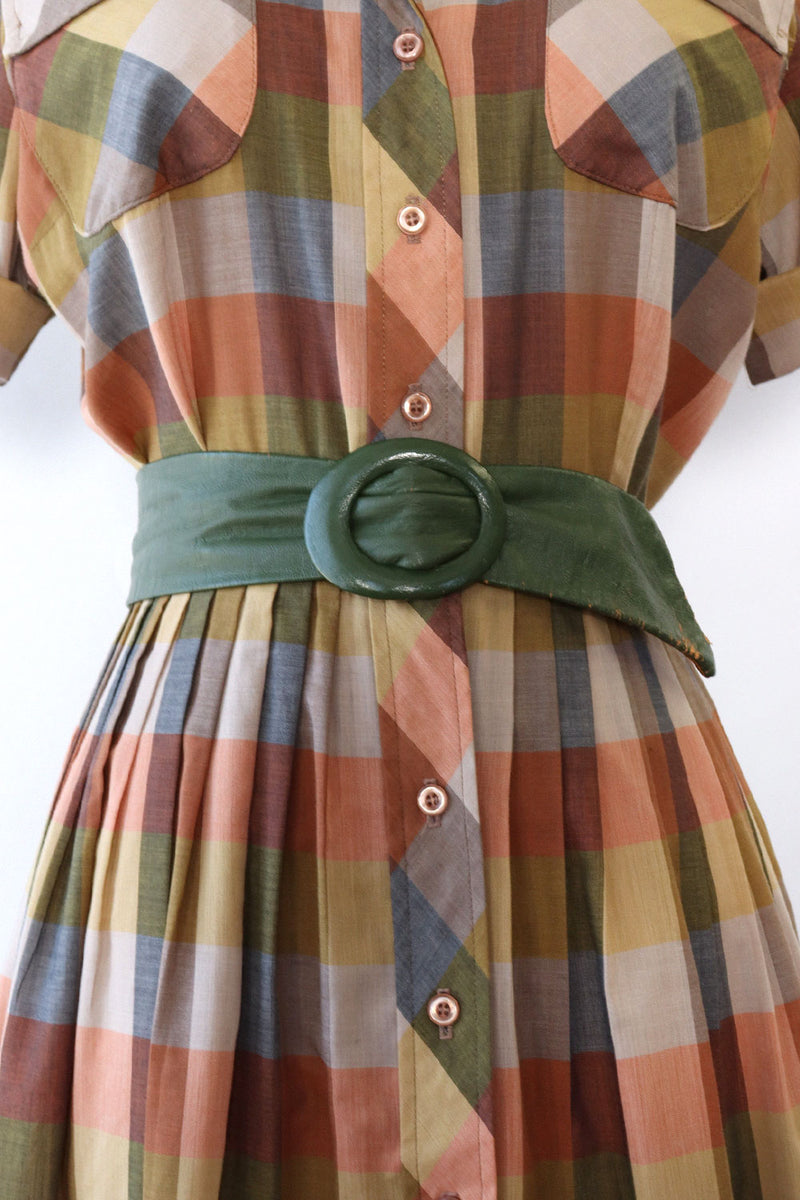 Garay Green Leather Belt XS-M