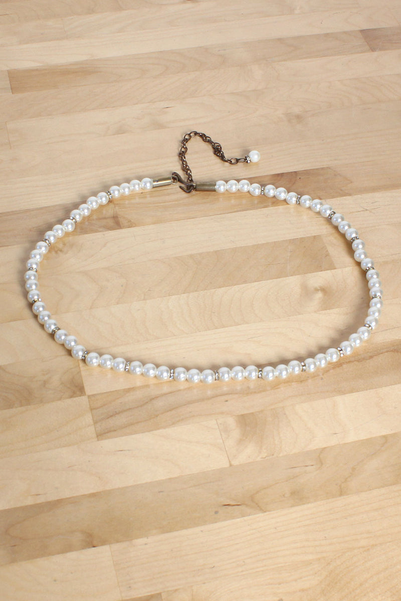 Pearl Rhinestone Belt
