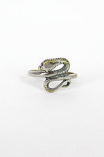 Snake Silvertone Ring