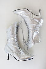 Silver Granny Boots 7