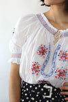 Grecian Embroidered Peasant Blouse S-L