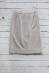 Oatmeal Wool Pencil Skirt S/M
