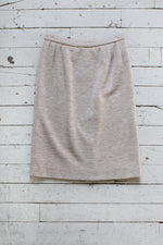 Oatmeal Wool Pencil Skirt S/M