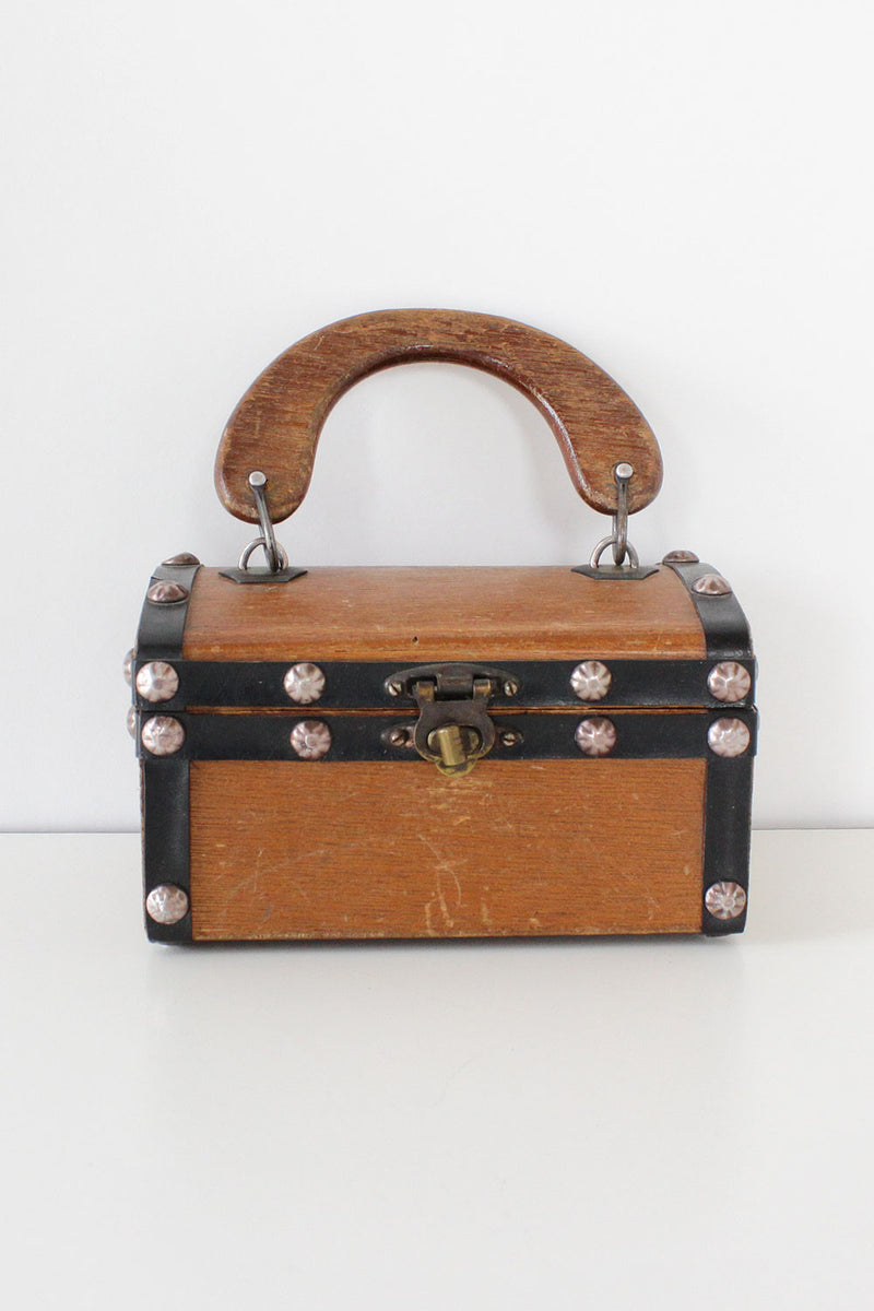 Treasure Chest Wood Handbag