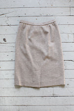 Oatmeal Wool Pencil Skirt S/M