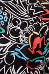 Doodle Print Jacket & Skirt Set S/M