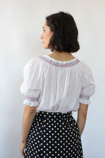 Grecian Embroidered Peasant Blouse S-L