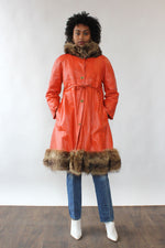 Bonnie Cashin Raccoon Fur Leather Coat S/M