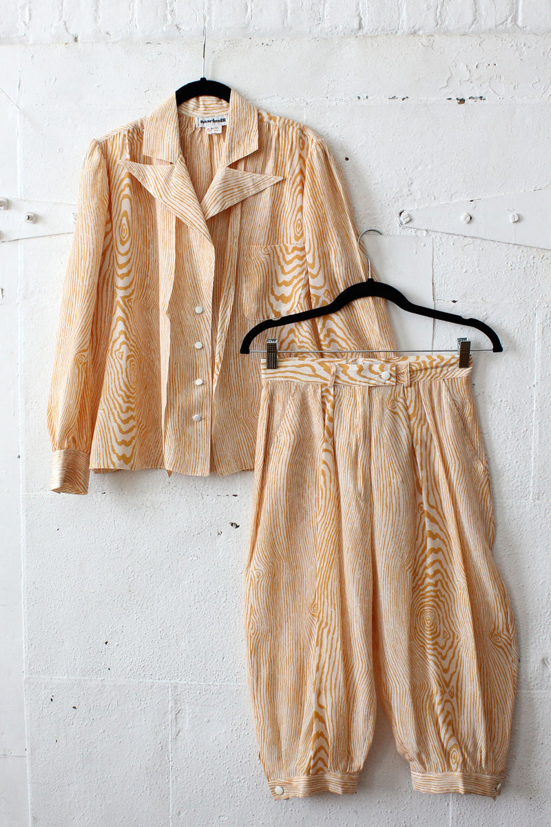 Marinelli Silk Faux Bois Ensemble S/M