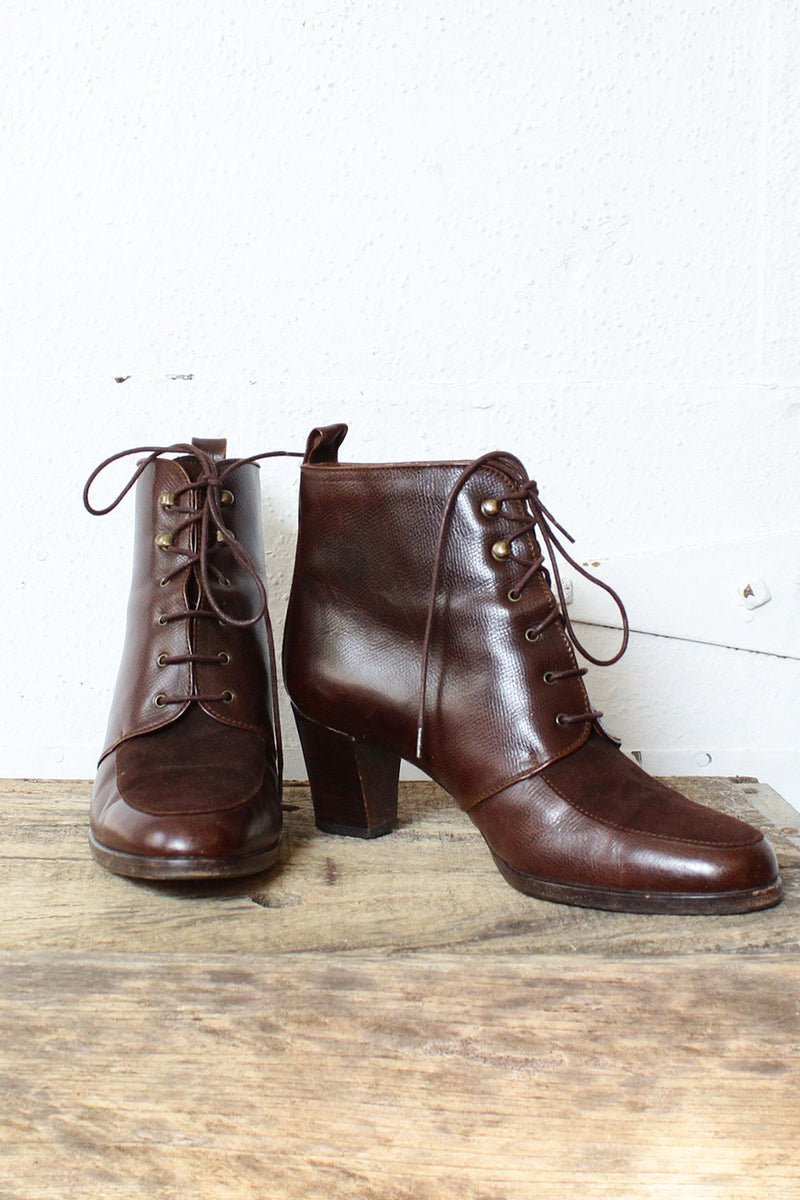 Fleece Lined Lace Up Booties 6