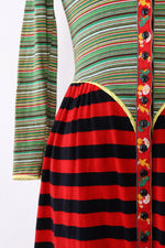 Betsey Johnson Alley Cat Mixed Stripe Dress XS/S