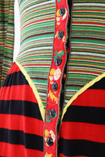 Betsey Johnson Alley Cat Mixed Stripe Dress XS/S