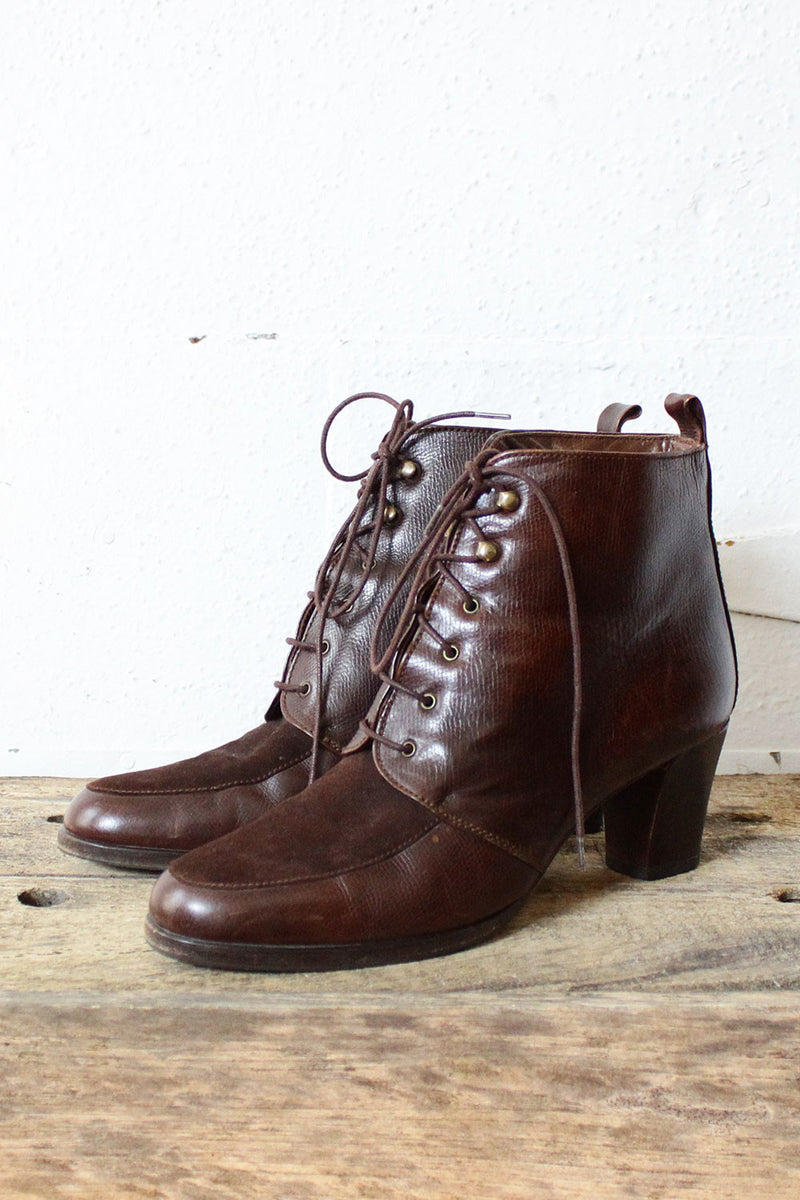 Fleece Lined Lace Up Booties 6