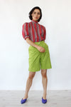 Lime Pleated Shorts S/M