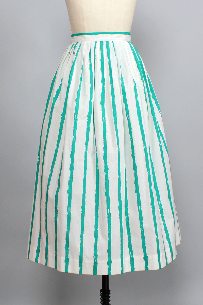 Still Waters Striped Full Skirt M