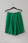 Ultra Green Linen Shorts S