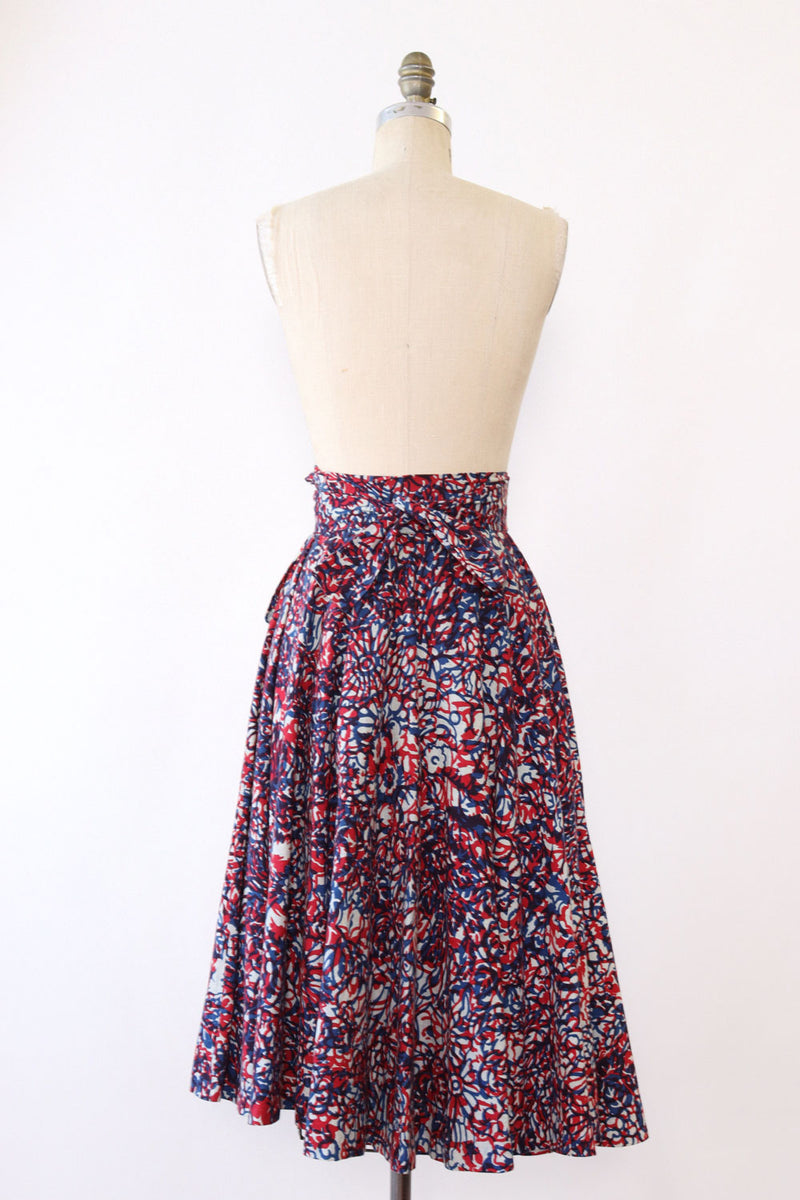 Layered Print Full Circle Skirt XS/S