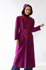 Irving Posluns Hooded Suede Coat XS