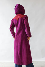 Irving Posluns Hooded Suede Coat XS