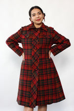 Bromleigh Tweed Plaid Coat M/L