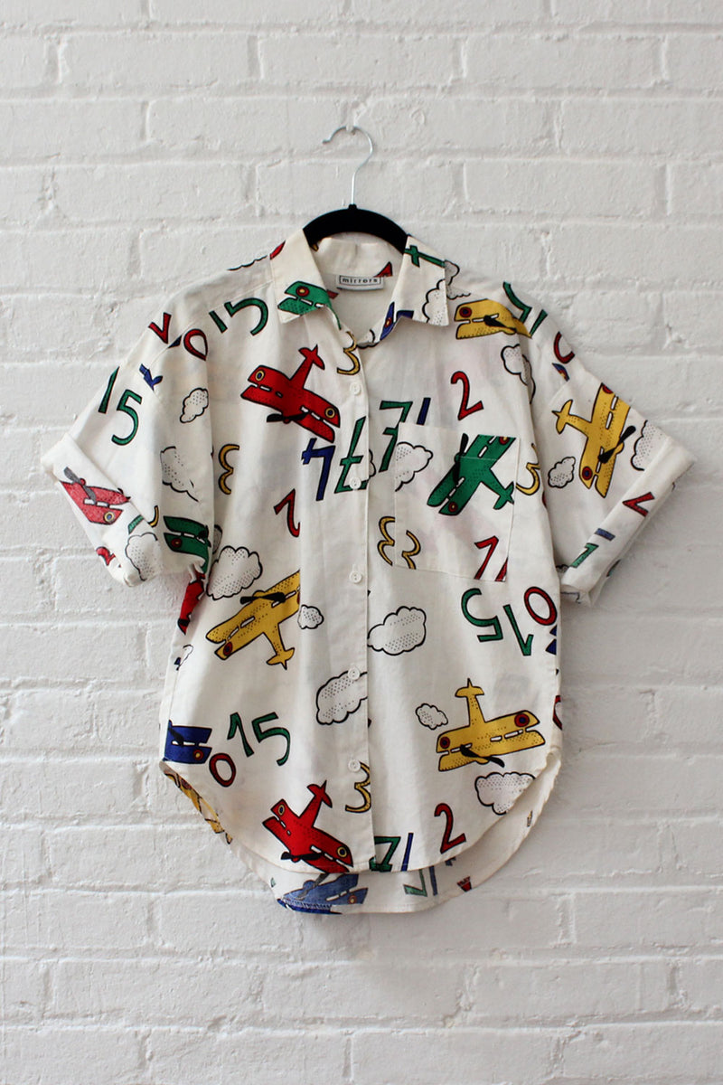 Aeroplane Novelty Buttondown S/M