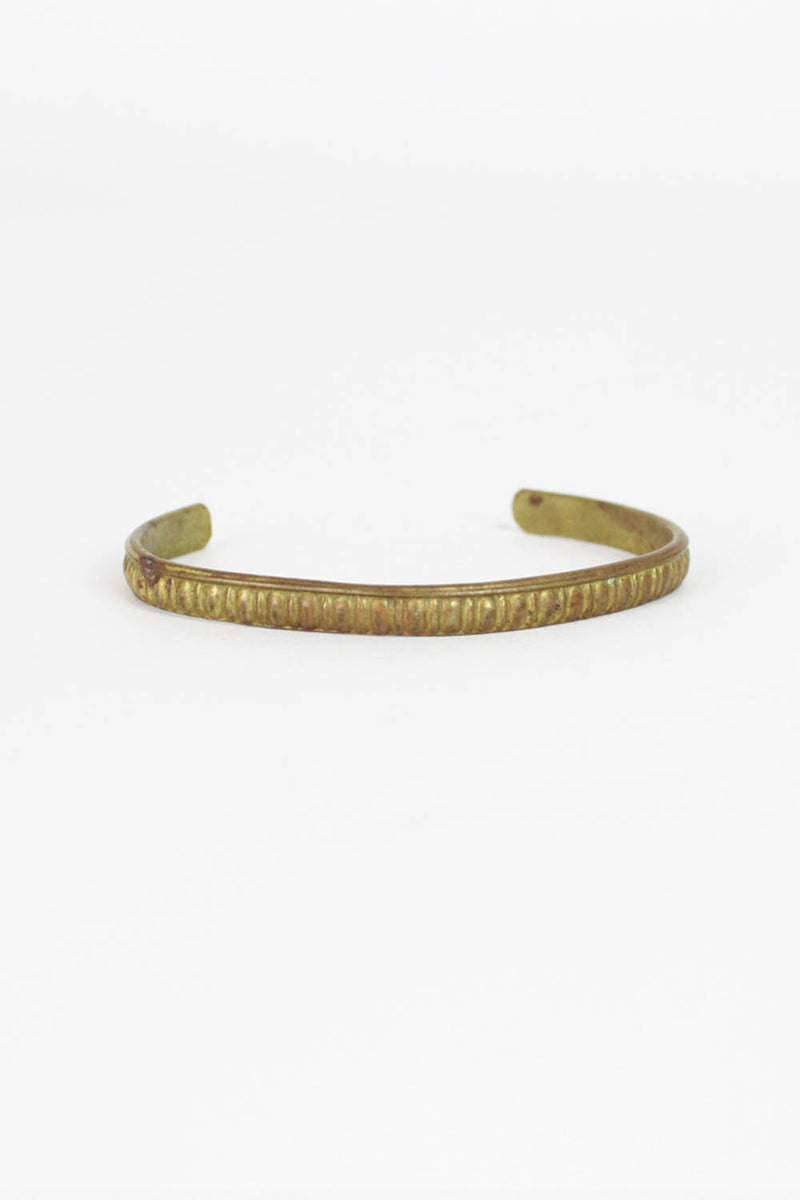 Reeded Brass Bracelet