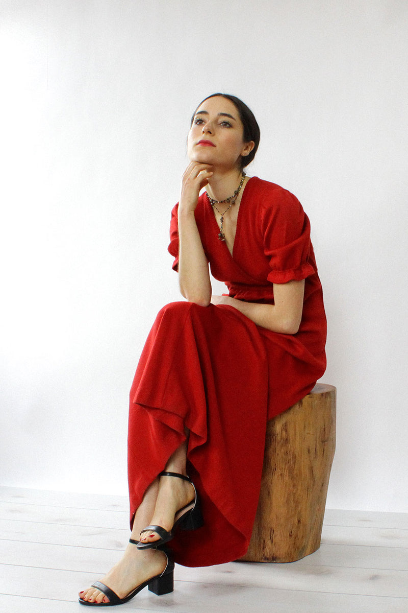 Puff Sleeve Fairy Tale Maxi Dress