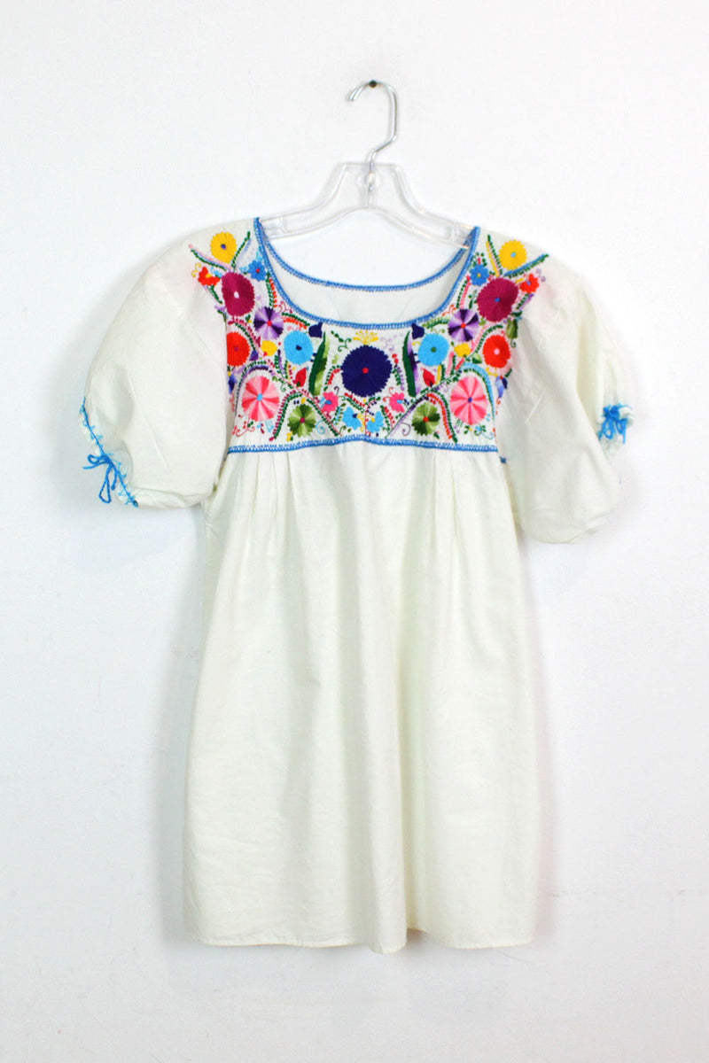 Chiapas embroidered smock blouse M