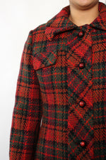 Bromleigh Tweed Plaid Coat M/L