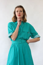 Teal Cotton Power Dress S-L