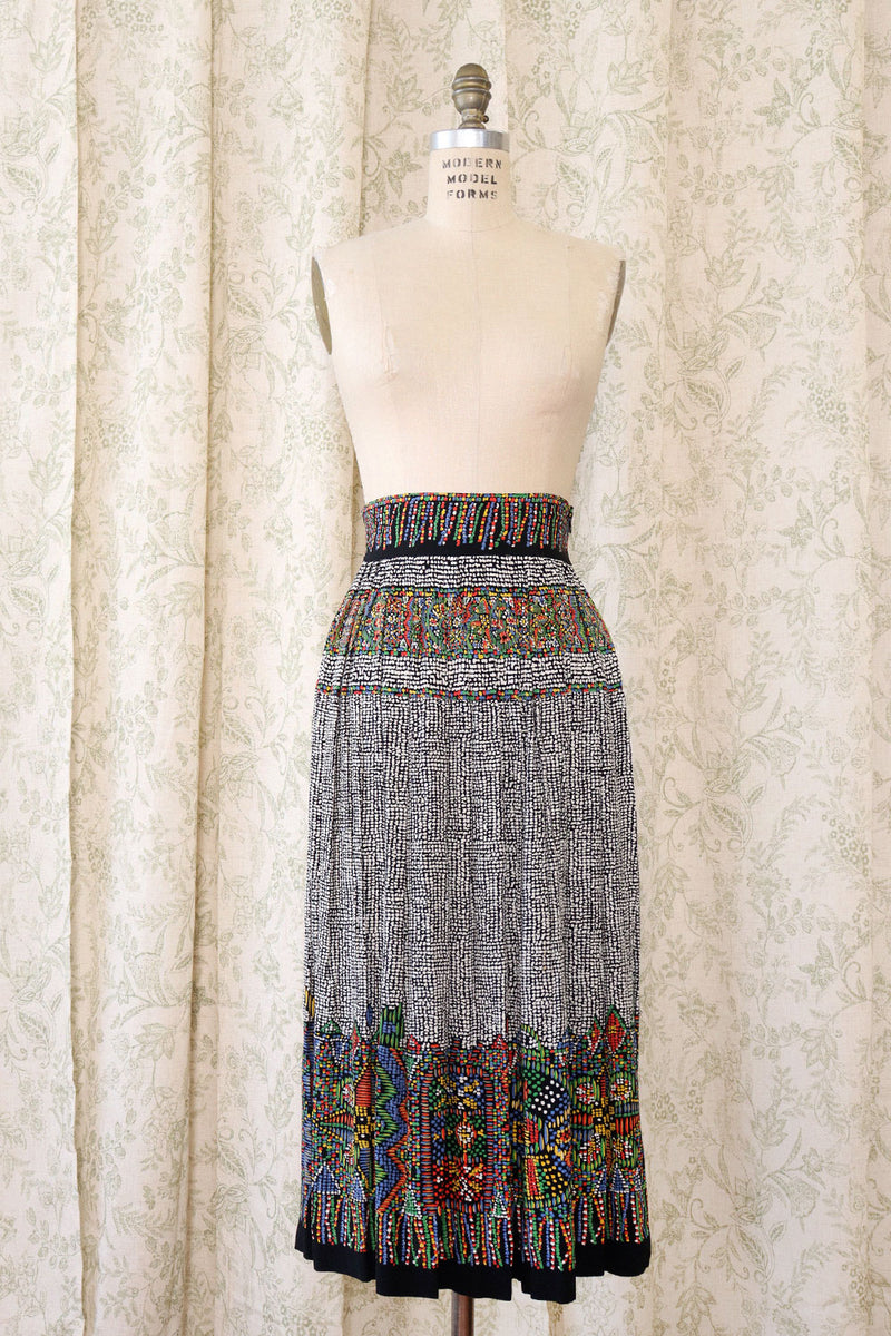 Mosaic Print Flowy Midi S/M