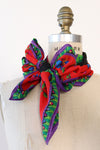 Claiborne Royal Floral Silk Scarf