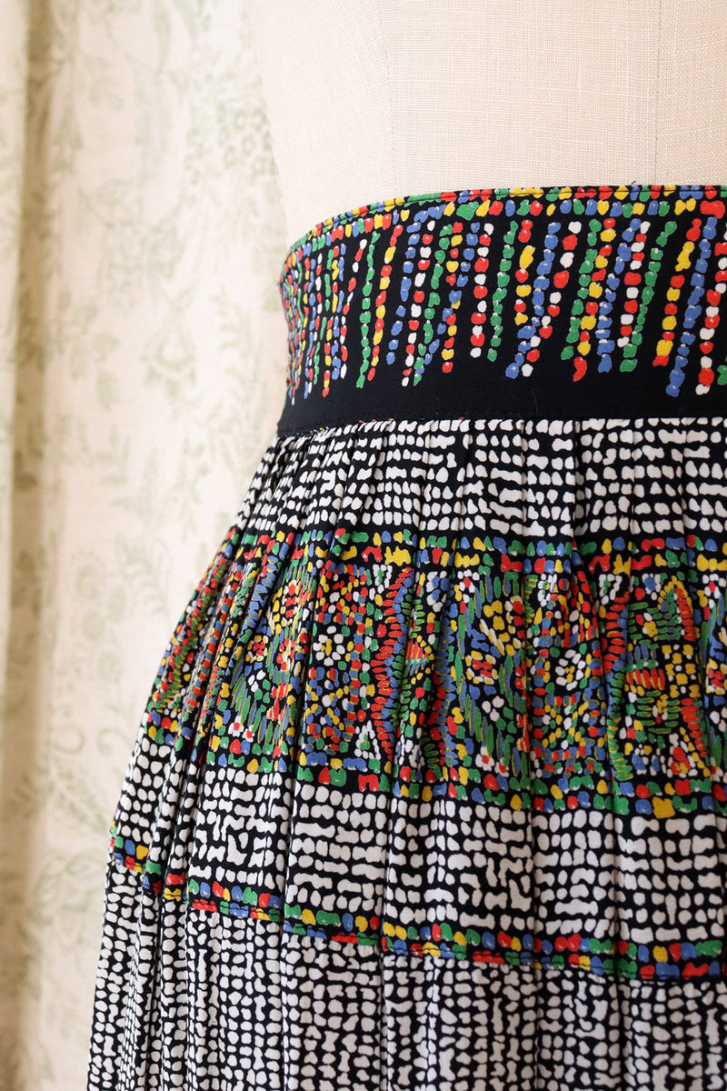 Mosaic Print Flowy Midi S/M