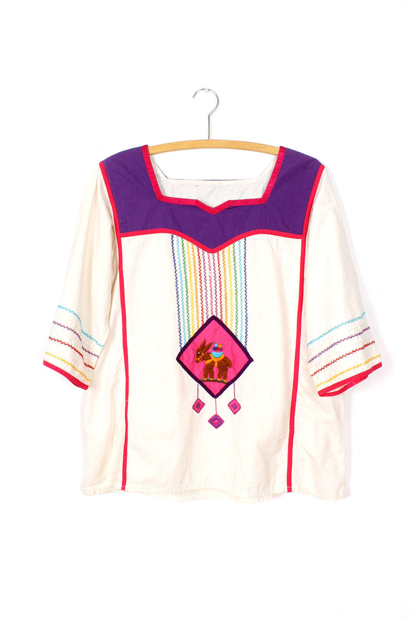 Rainbow Donkey Huipil