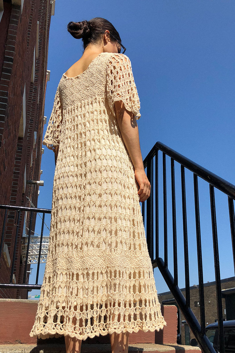 Ivory Crochet Dress XS/S – OMNIA