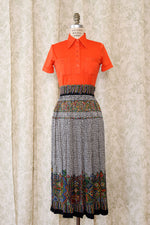 Mosaic Print Flowy Midi S/M