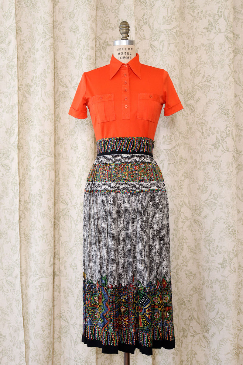 Mosaic Print Flowy Midi S/M