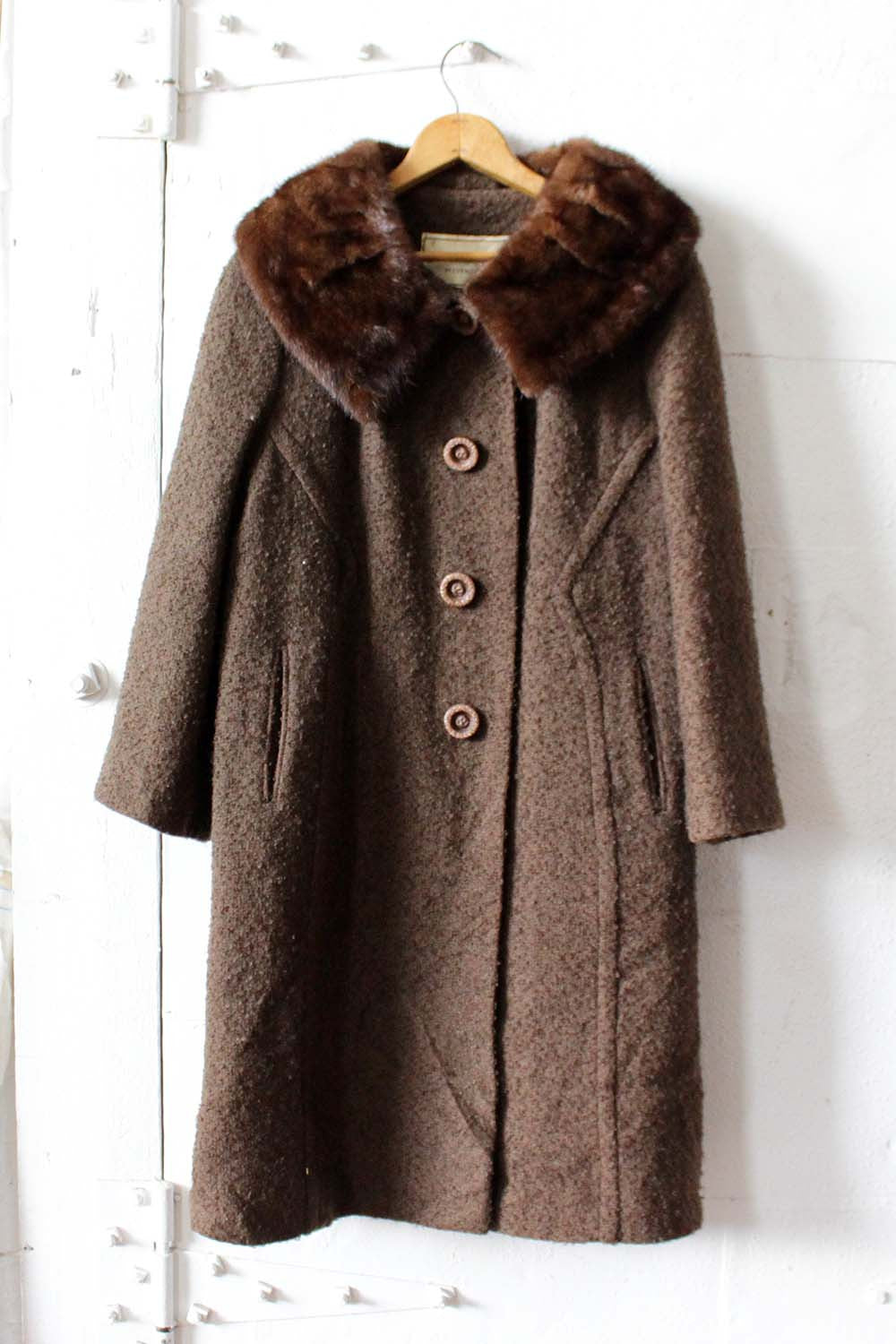 mink collar coat