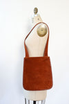 Bonnie Cashin Meyers Rust Suede Flap Purse