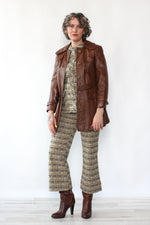 Oak Leather Belted Jacket M