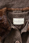 vintage wool and fur coat