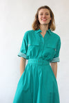Teal Cotton Power Dress S-L