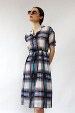 Ashley Sheer Plaid Dress XS